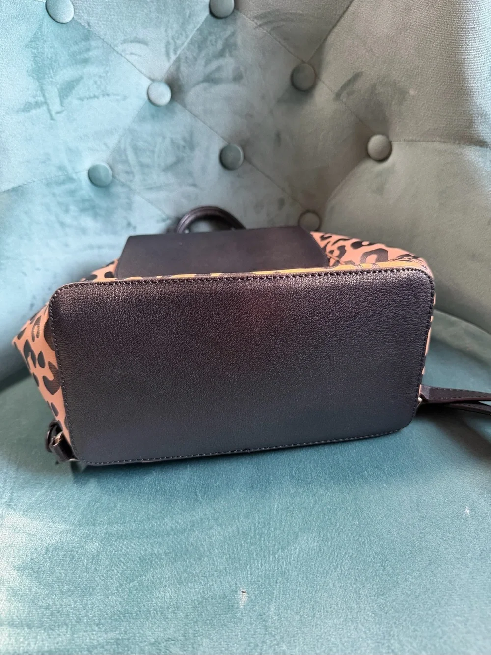 kate spade Leopard Print Backpack with Black Flap